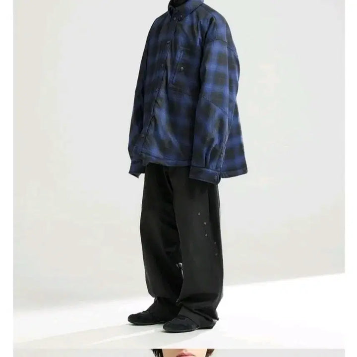[BUNJANG] Allen Check Hooded Padded Jacket / 알렌느 체크 휴드 셔츠 패디드 자켓 1