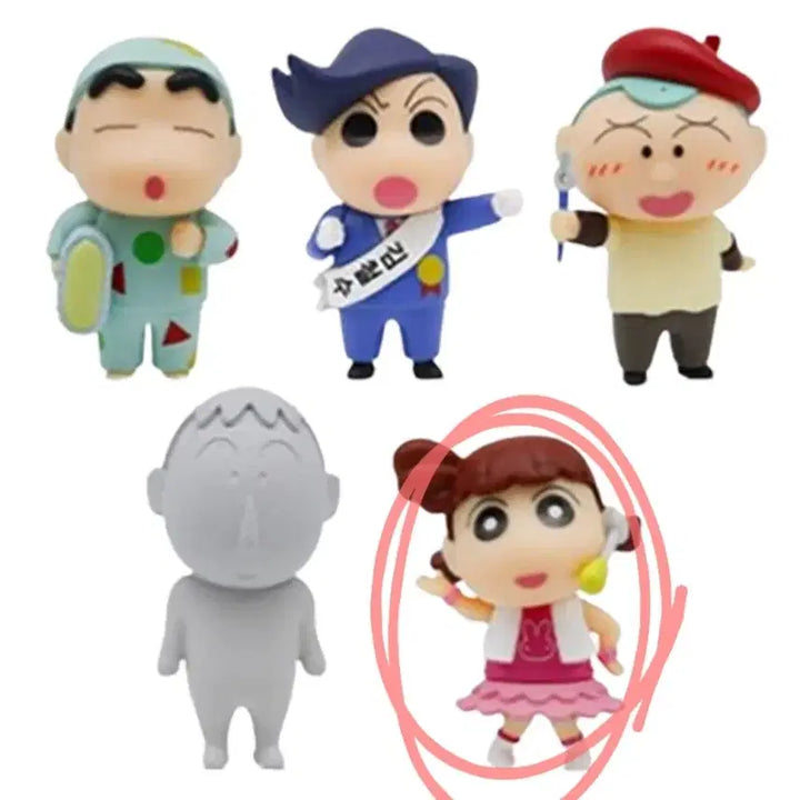 [BUNJANG] Crayon Shin-chan Party &amp; Storm Sleep &amp; Dinosaur Diary Figure Set (Yuri) / 미개봉+사은품)짱구 파티 유리 피규어