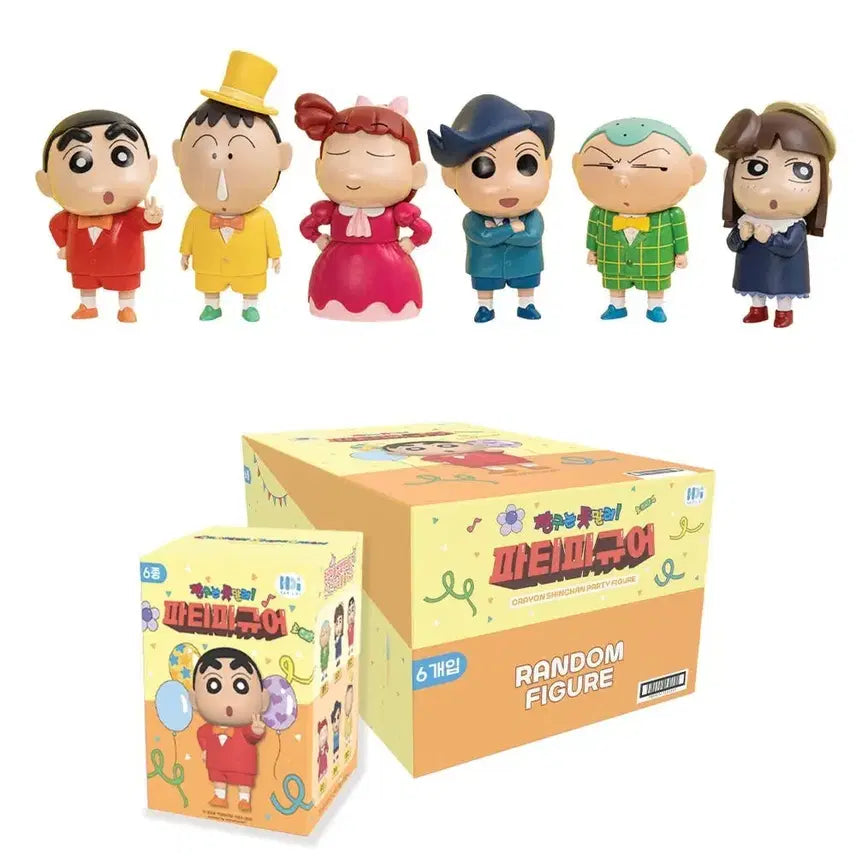 [BUNJANG] Crayon Shin-chan Party &amp; Storm Sleep &amp; Dinosaur Diary Figure Set (Yuri) / 미개봉+사은품)짱구 파티 유리 피규어