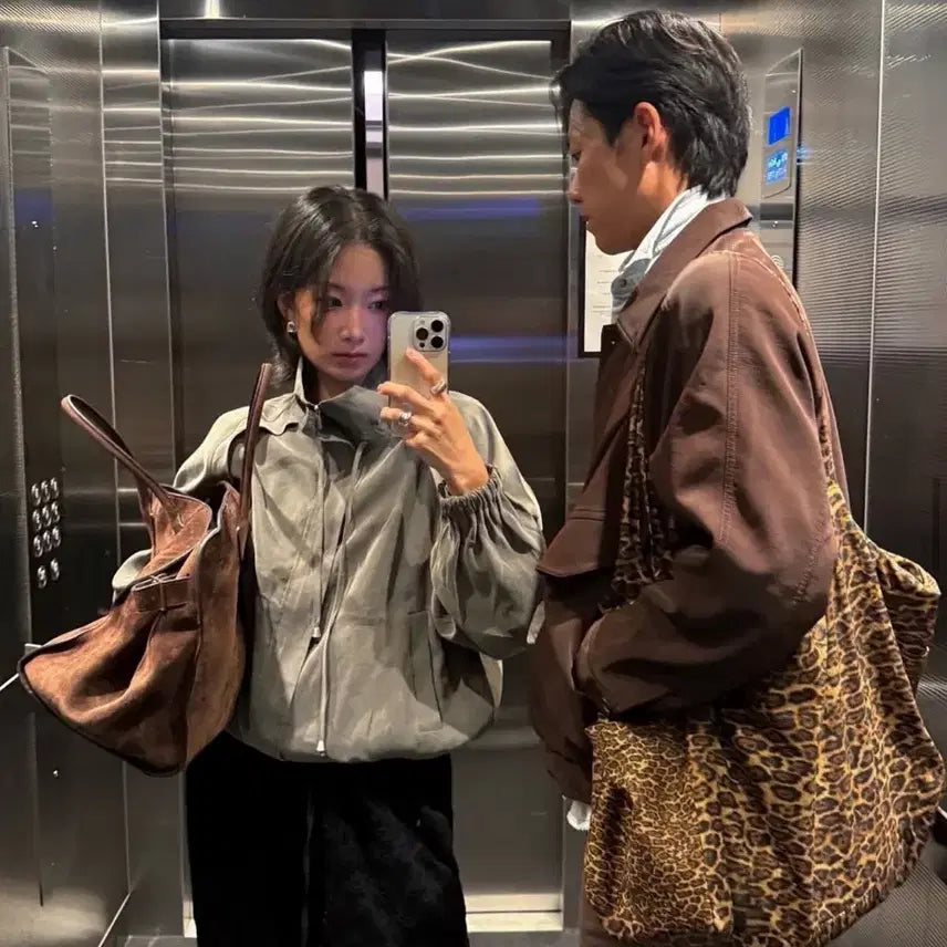 [BUNJANG] H.Mode High Neck Blouson Jacket / 에이치모드 하이넥 블루종 카키