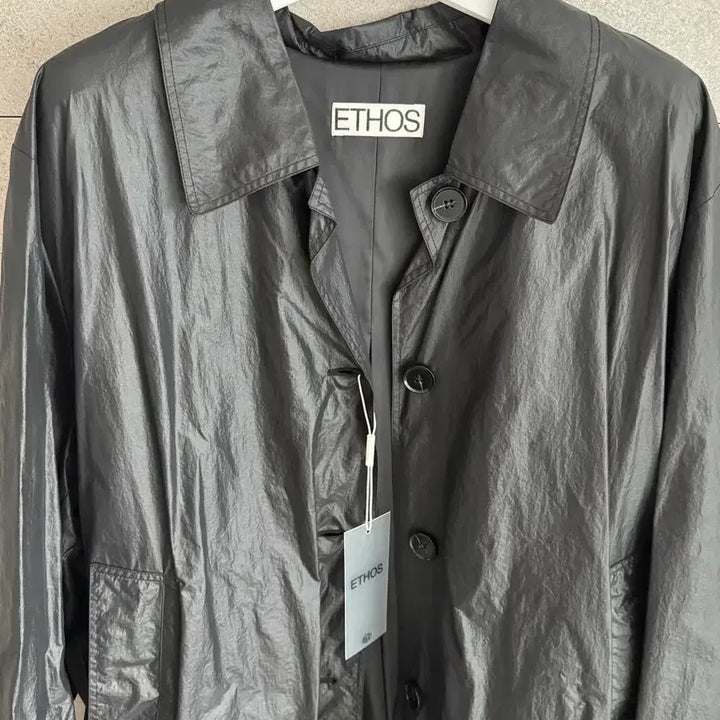 [BUNJANG] ETHOS Black Long Trench Coat / [새상품]에토스 블랙 롱 트렌치 코트