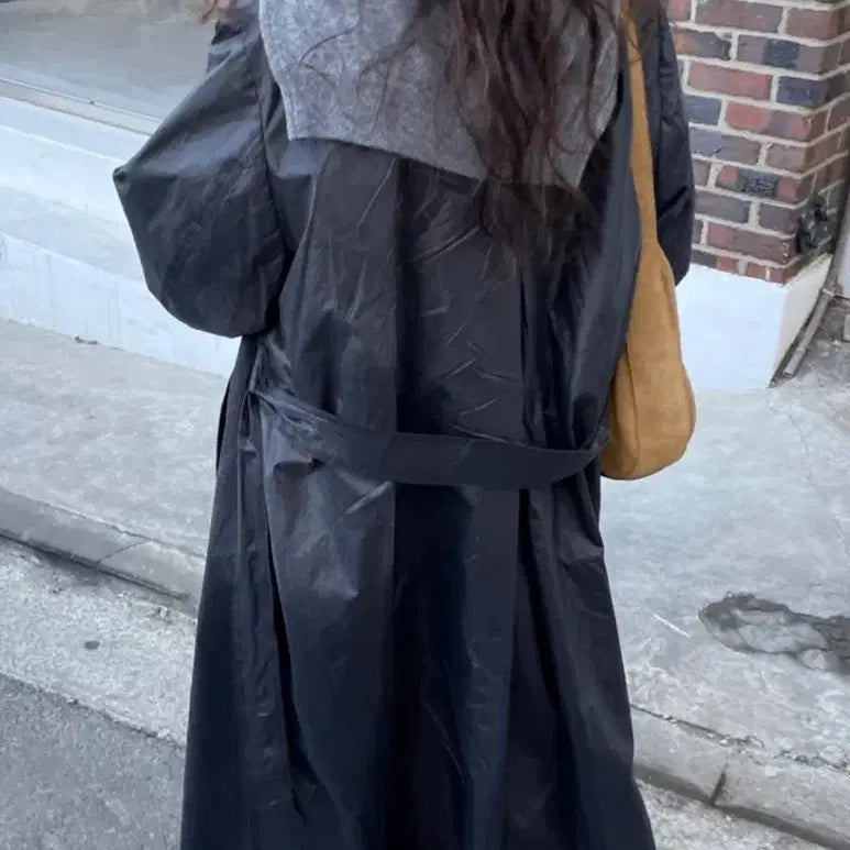 [BUNJANG] ETHOS Black Long Trench Coat / [새상품]에토스 블랙 롱 트렌치 코트