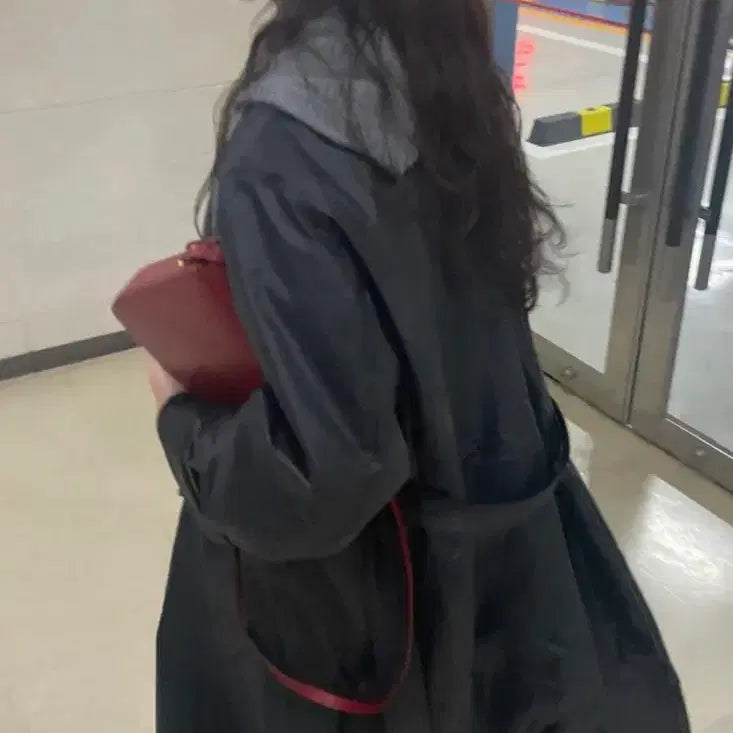 [BUNJANG] ETHOS Black Long Trench Coat / [새상품]에토스 블랙 롱 트렌치 코트