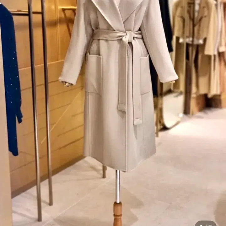 [BUNJANG] Egoist Handmade Wool Coat Ivory / 에고이스트 핸드메이드 울코트 55 아이보리(1회착용후세탁)