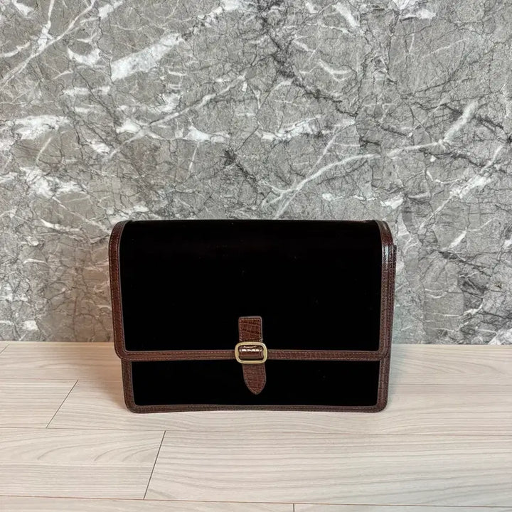 [BUNJANG] 2TE Limited Deco Bag Brown Velvet Large / 투티에 한정 디코백 브라운벨벳 라지