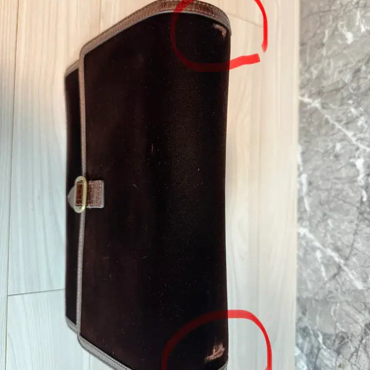 [BUNJANG] 2TE Limited Deco Bag Brown Velvet Large / 투티에 한정 디코백 브라운벨벳 라지