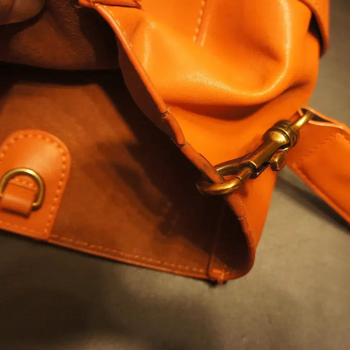 [BUNJANG] Unisex Vintage Faux Leather Bucket Bag / 7058 숄더백 크로스백 가죽백 가죽가방 빈티지가방 여성가방 남자백