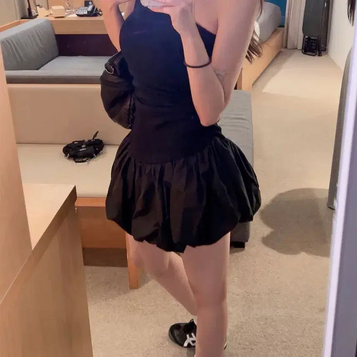 [BUNJANG] Tube Top Balloon Dress / 튜브탑벌룬원피스(속바지 패드내장)