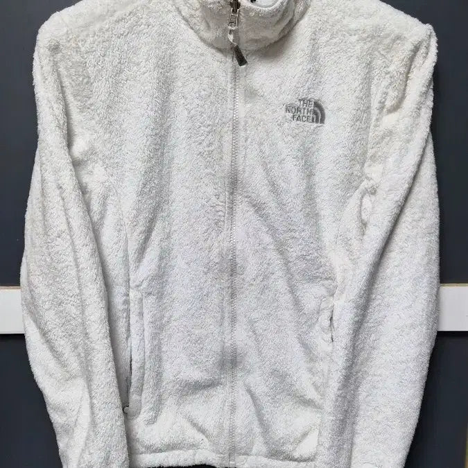 [BUNJANG] The North Face White Fleece Zip-Up Jacket (M) / M)노스페이스 화이트 뽀글이 플리스 집업
