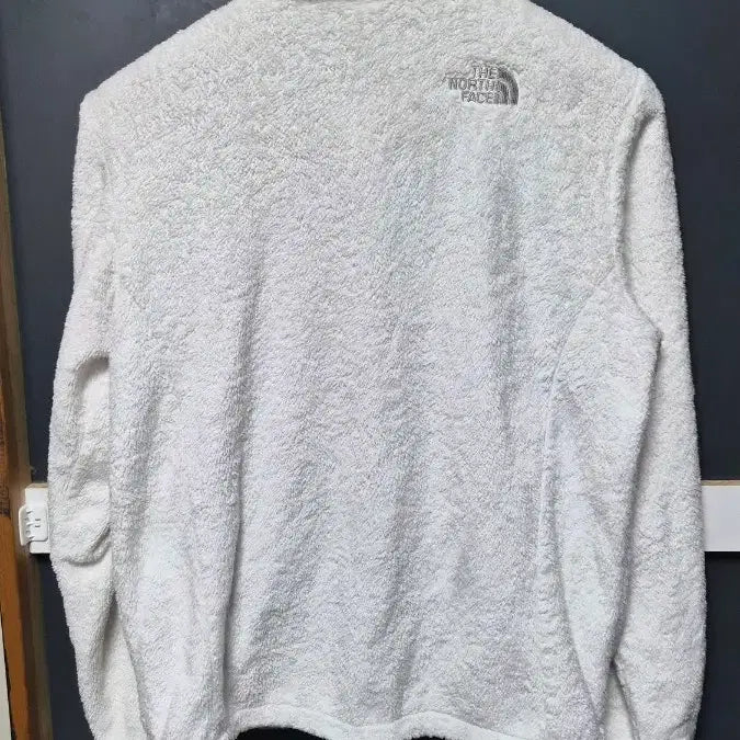 [BUNJANG] The North Face White Fleece Zip-Up Jacket (M) / M)노스페이스 화이트 뽀글이 플리스 집업