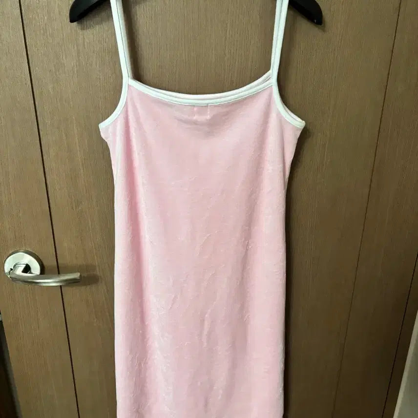 [SOLD OUT] COURREGES 꾸레쥬 연핑크 홈웨어 테리 끈 원피스 size38