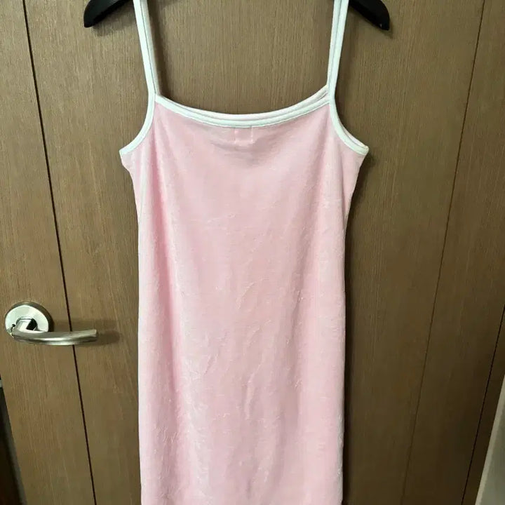 [SOLD OUT] COURREGES 꾸레쥬 연핑크 홈웨어 테리 끈 원피스 size38