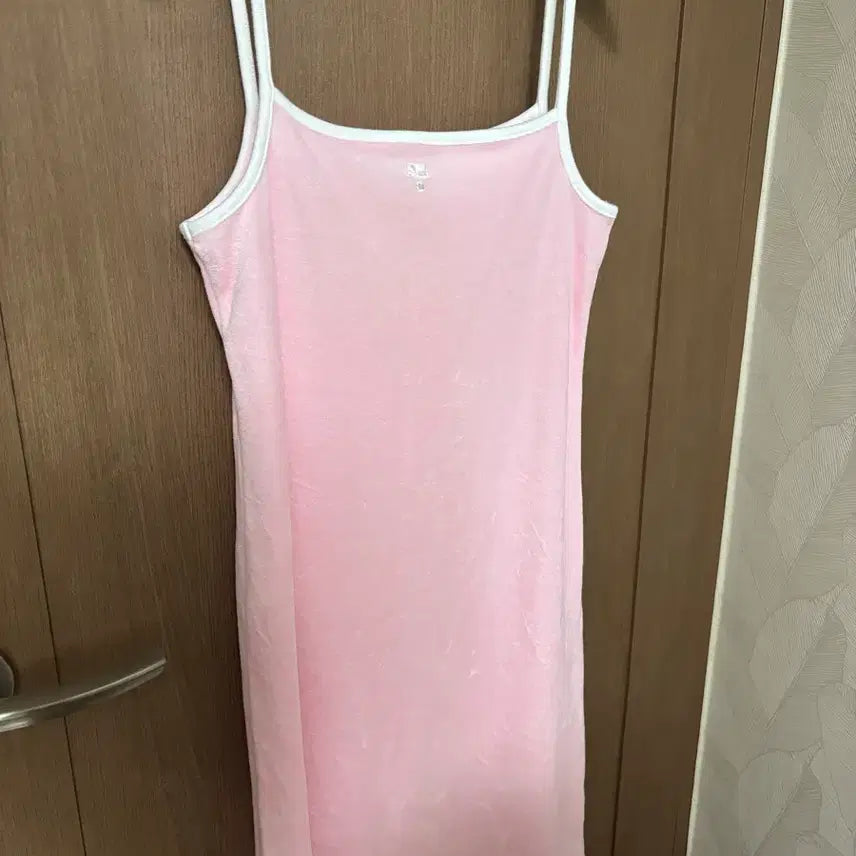 [SOLD OUT] COURREGES 꾸레쥬 연핑크 홈웨어 테리 끈 원피스 size38