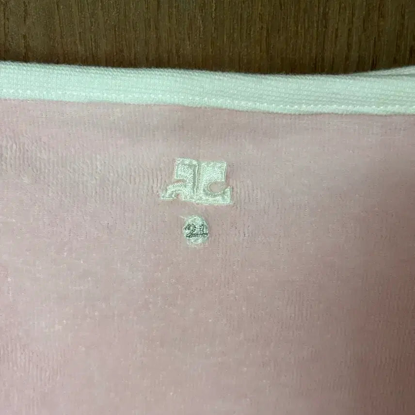 [SOLD OUT] COURREGES 꾸레쥬 연핑크 홈웨어 테리 끈 원피스 size38