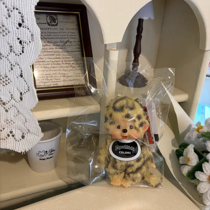 [BUNJANG] Leopard Monchhichi Keyring / [정품/새상품] 레오파드 호피몬치치 키링