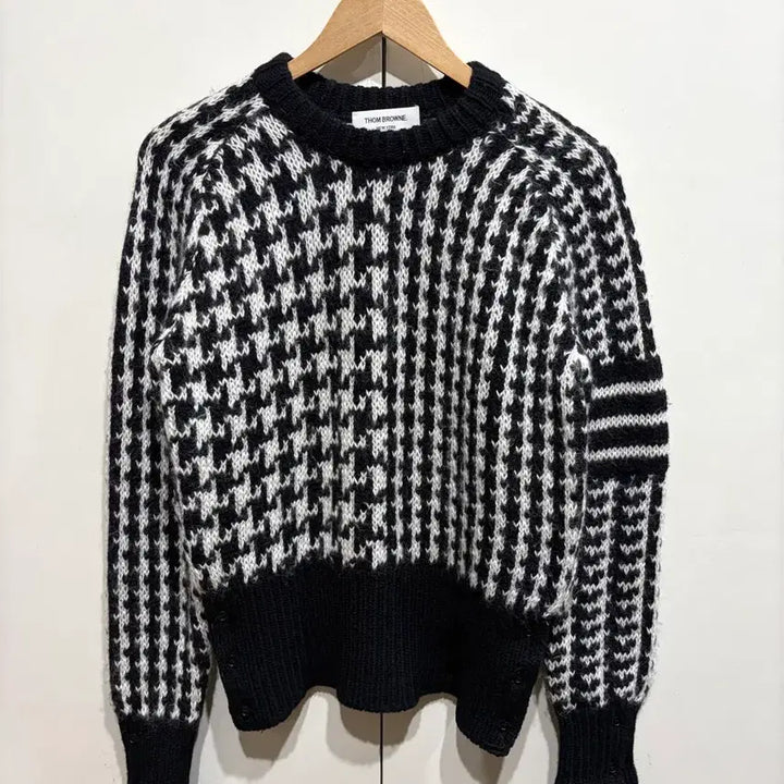 [BUNJANG] Thom Browne Houndstooth Check Knit Sweater / 톰브라운 하운드투스 체크 니트 스웨터