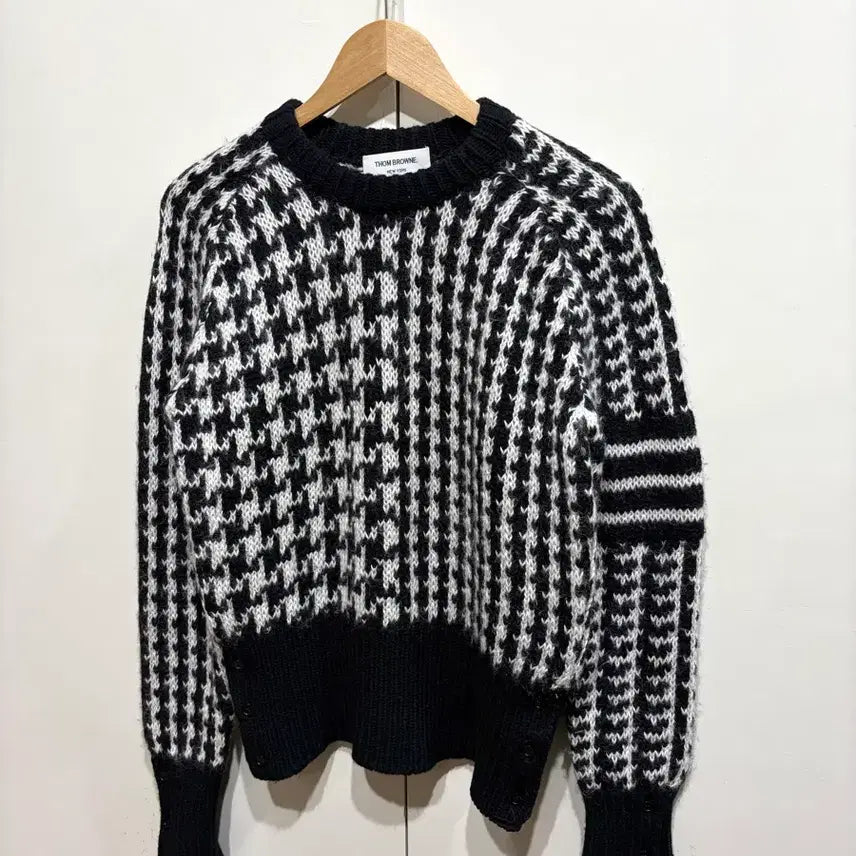 [BUNJANG] Thom Browne Houndstooth Check Knit Sweater / 톰브라운 하운드투스 체크 니트 스웨터