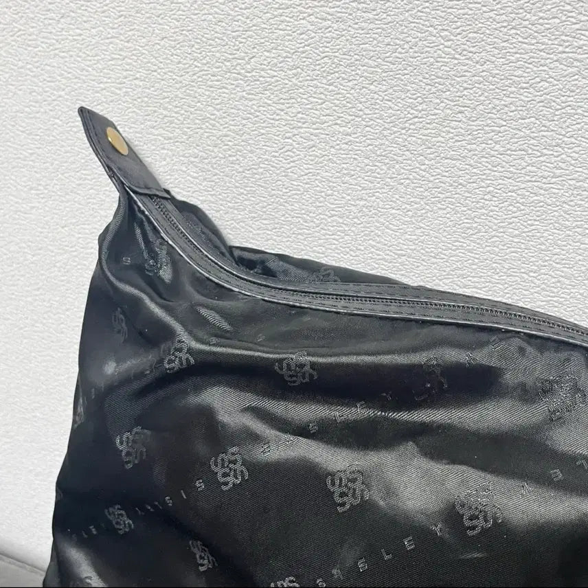 [BUNJANG] Sisley Black Leather Tote and Shoulder Bag / 시슬리 블랙 토트백 겸 숄더백