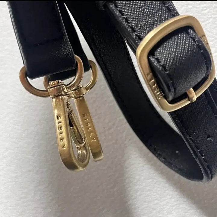 [BUNJANG] Sisley Black Leather Tote and Shoulder Bag / 시슬리 블랙 토트백 겸 숄더백