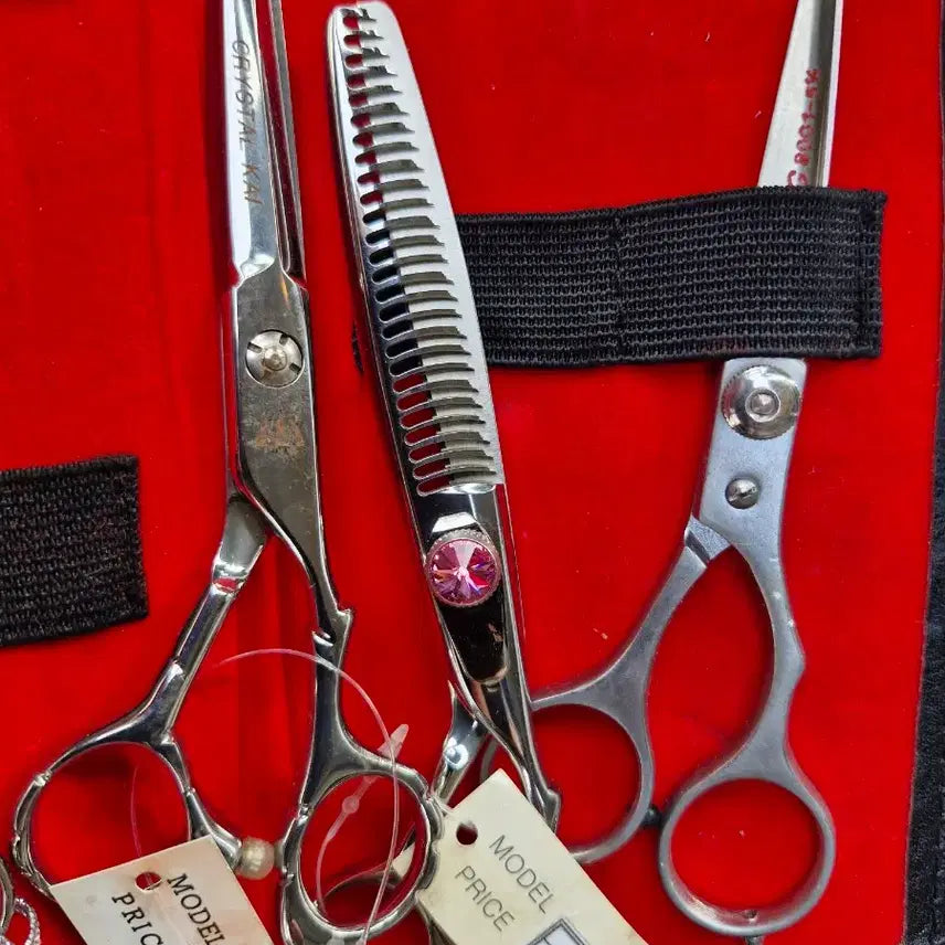[BUNJANG] Hairdressing Scissors and Comb Set / 일산 미용가위 3점 기타 1점 빗 셋트 일괄 입니다