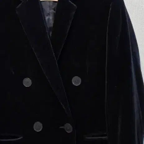 [BUNJANG] Sandro Velvet Double-Breasted Pea Coat / Sandro 산드로 자켓 산드로자켓 벨벳 벨로아 벨벳자켓 피코트 반코트