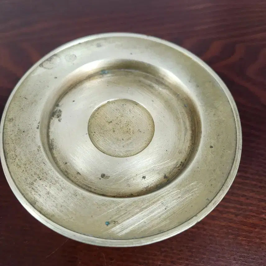 [BUNJANG] Chinese Antique Bronze Wine Cup Set / 황동 방자유기        방자 유기 잔잔대