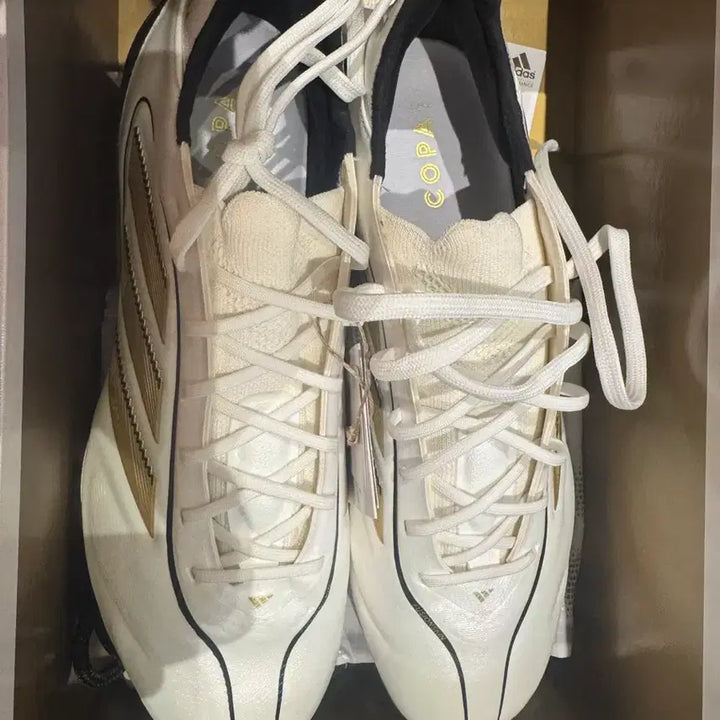 [BUNJANG] Adidas Copa Pure 3 Elite FG Cloud White Soccer Cleats / 270 아디다스 코파 퓨어 3 엘리트 FG 클라우드 화이트 매트 골드