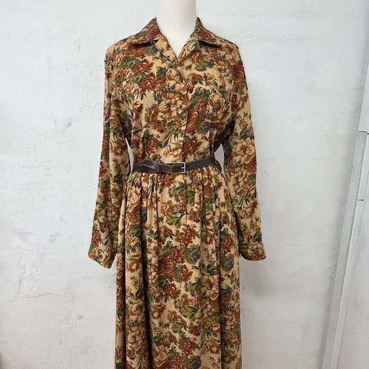 [BUNJANG] Vintage Japanese Floral Long Dress / 일본빈티지 플라워 롱 원피스