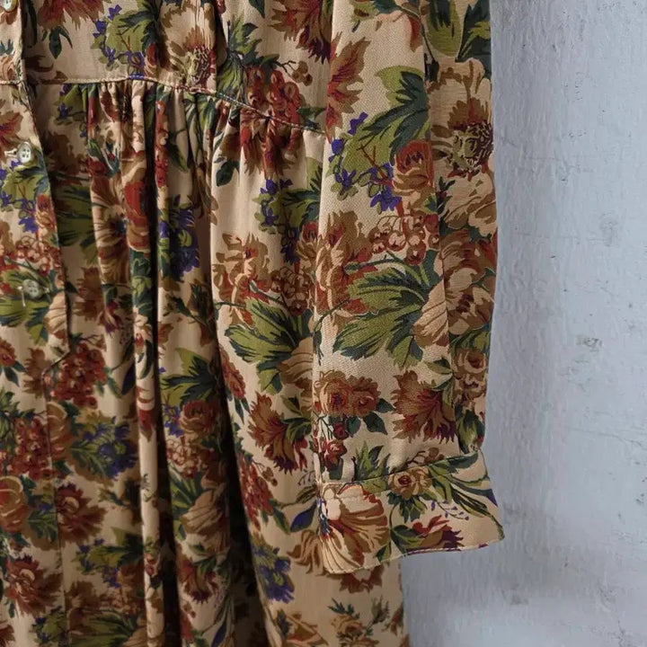 [BUNJANG] Vintage Japanese Floral Long Dress / 일본빈티지 플라워 롱 원피스