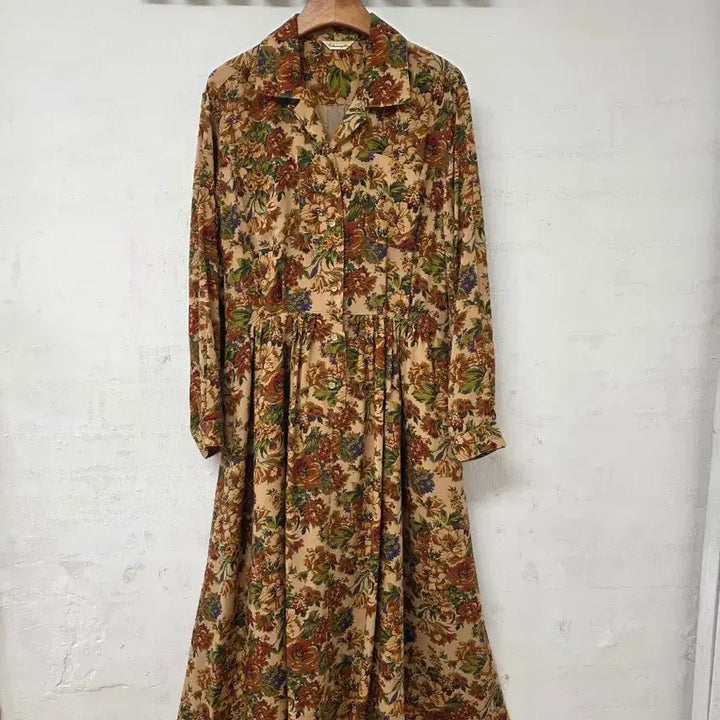 [BUNJANG] Vintage Japanese Floral Long Dress / 일본빈티지 플라워 롱 원피스