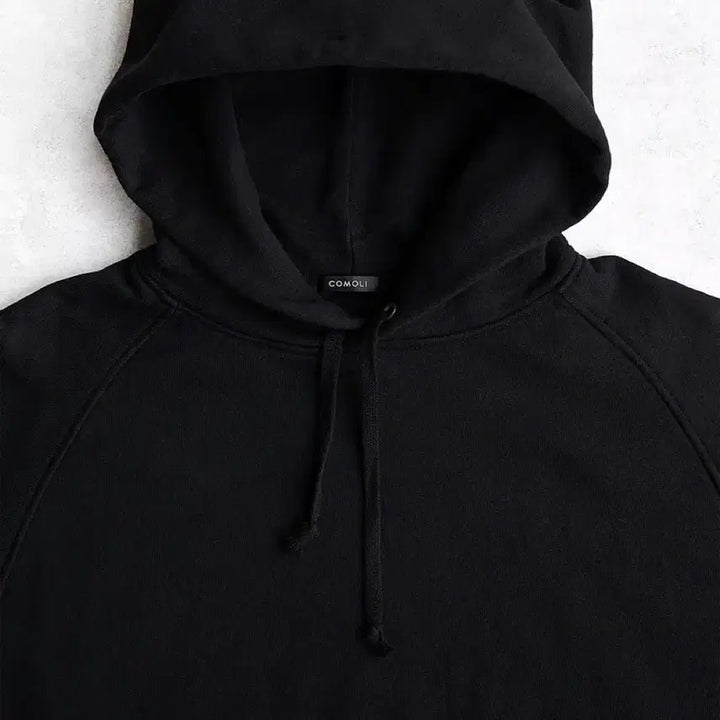 [BUNJANG] Comoli Cotton Sweat Parka Black 3 / 코모리 코튼 스웻 파카 블랙 3