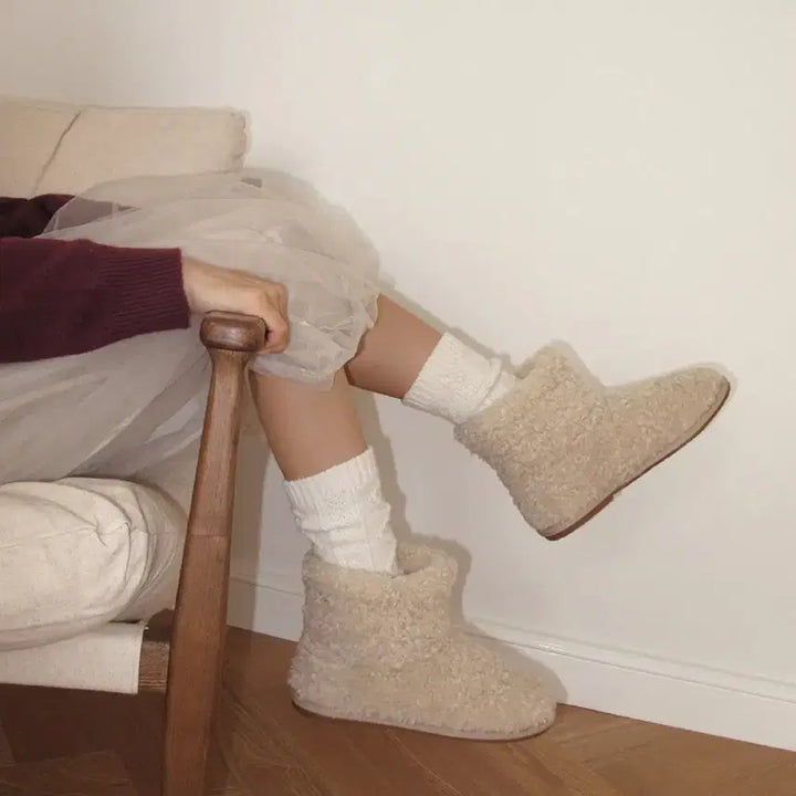 [BUNJANG] Noces Joel Shearling Fur Boots Cream / 누스 조엘 시어링 퍼부츠 240