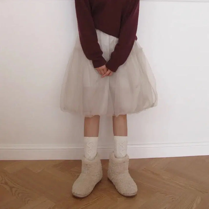 [BUNJANG] Noces Joel Shearling Fur Boots Cream / 누스 조엘 시어링 퍼부츠 240