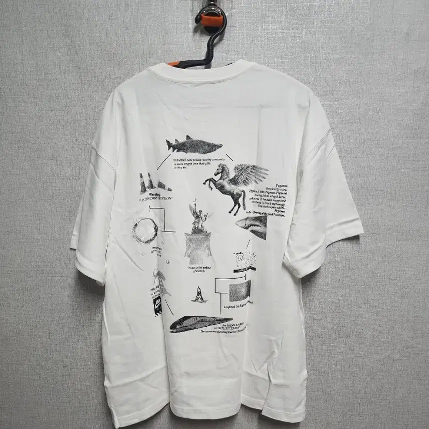[BUNJANG] Nike Printed T-shirt White M Oversized Fit / 나이키 프린팅 반팔 티셔츠 화이트m오버핏105-110