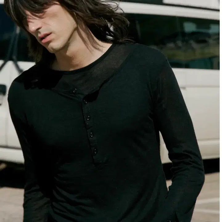 [BUNJANG] nofaithstudio Black Double-Layered Organic Cotton Shirt / nofaithstudio black shirt