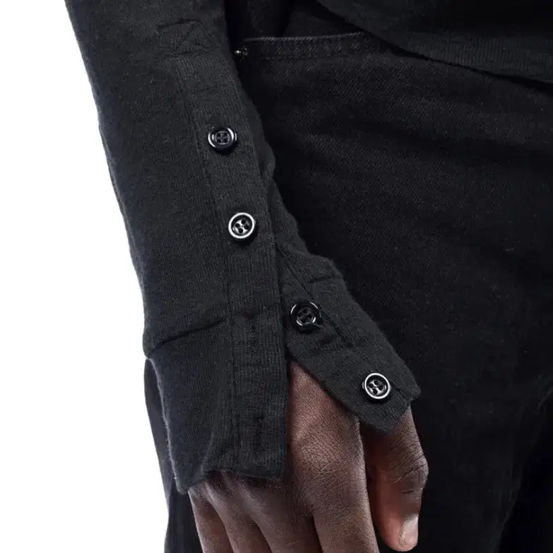 [BUNJANG] nofaithstudio Black Double-Layered Organic Cotton Shirt / nofaithstudio black shirt