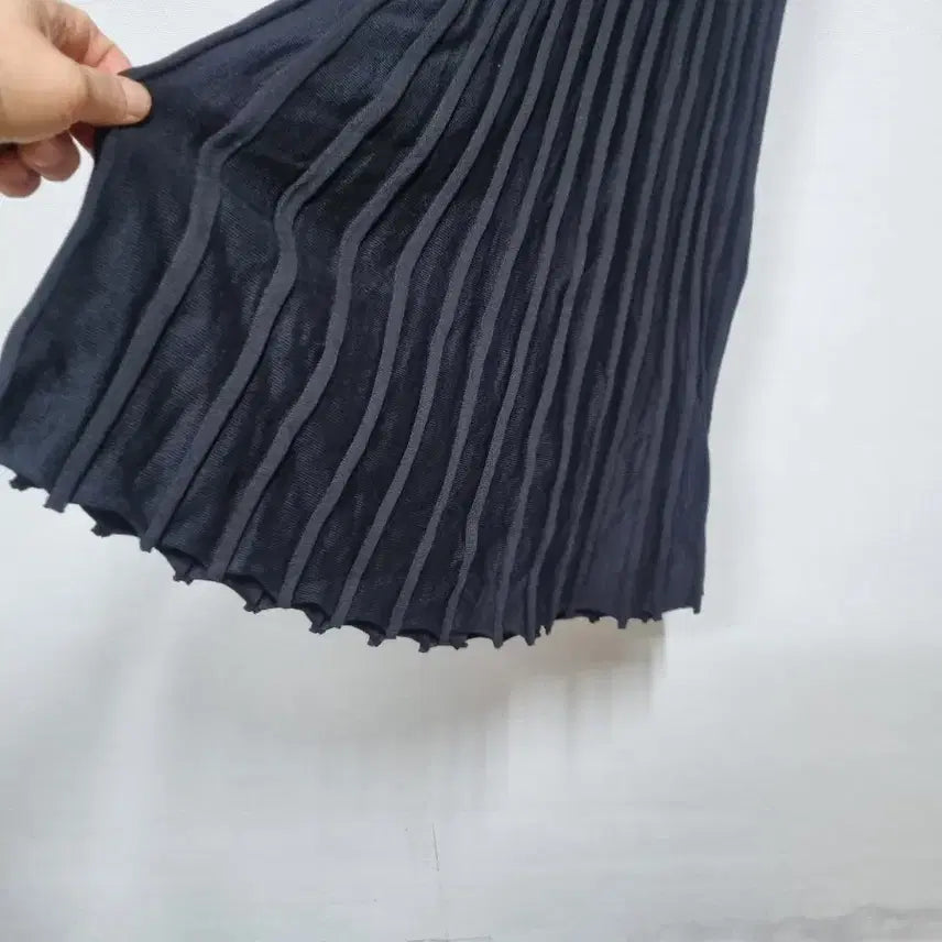 [BUNJANG] Black Knit Wrap Long Dress / 랩 스타일 니트 롱 원피스 블랙 55(스판좋음)찐검정사진빛들어감