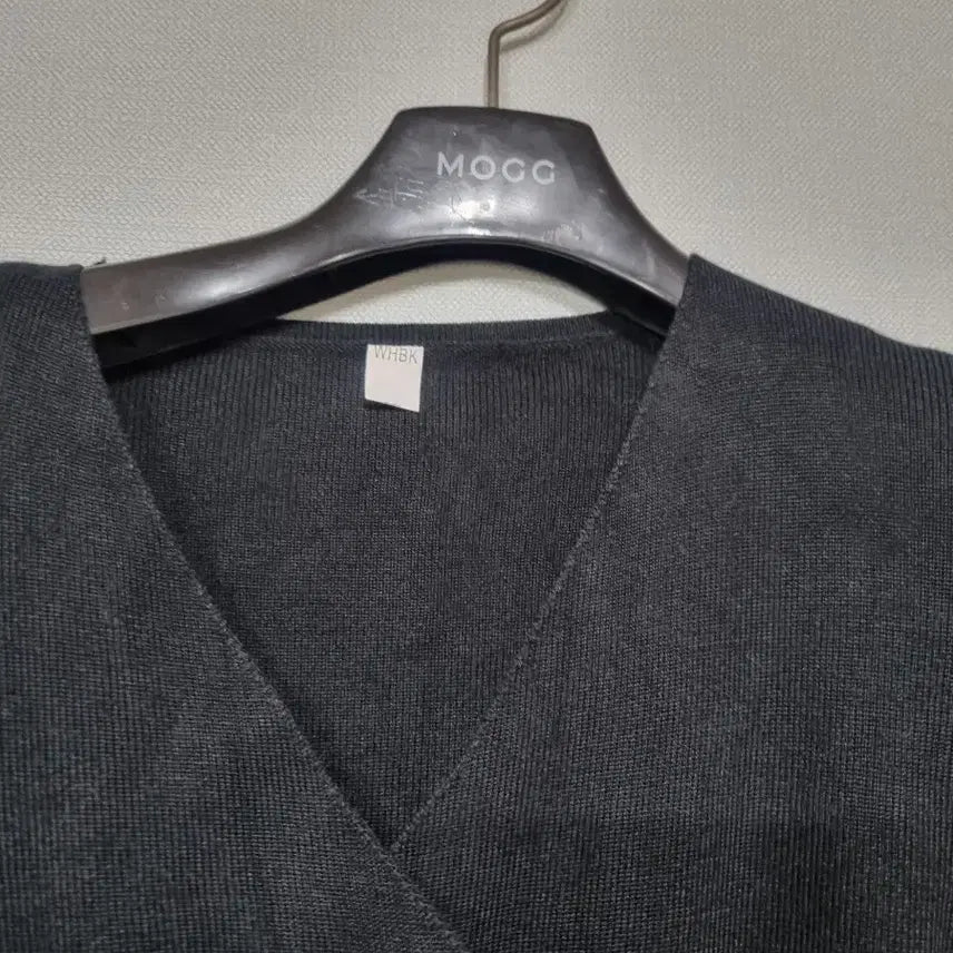 [BUNJANG] Black Knit Wrap Long Dress / 랩 스타일 니트 롱 원피스 블랙 55(스판좋음)찐검정사진빛들어감