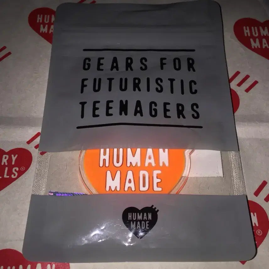 [BUNJANG] Human Made Acrylic Heart Keyring Orange / 휴먼메이드 아크릴 하트 키링 오렌지