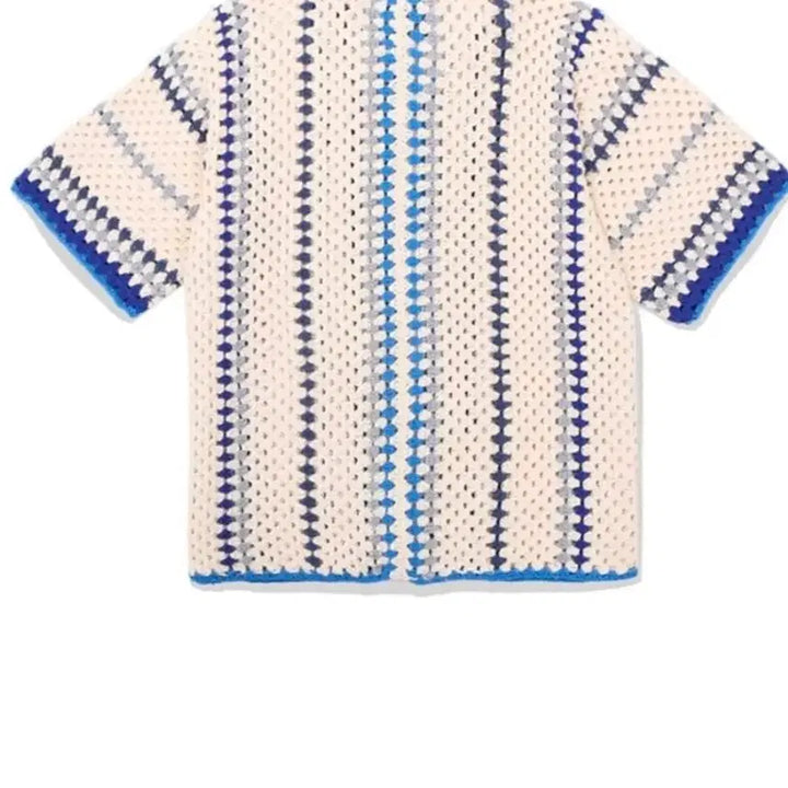 [SOLD OUT] Stu /핸드메이드 크로쉐  가디건 셔츠