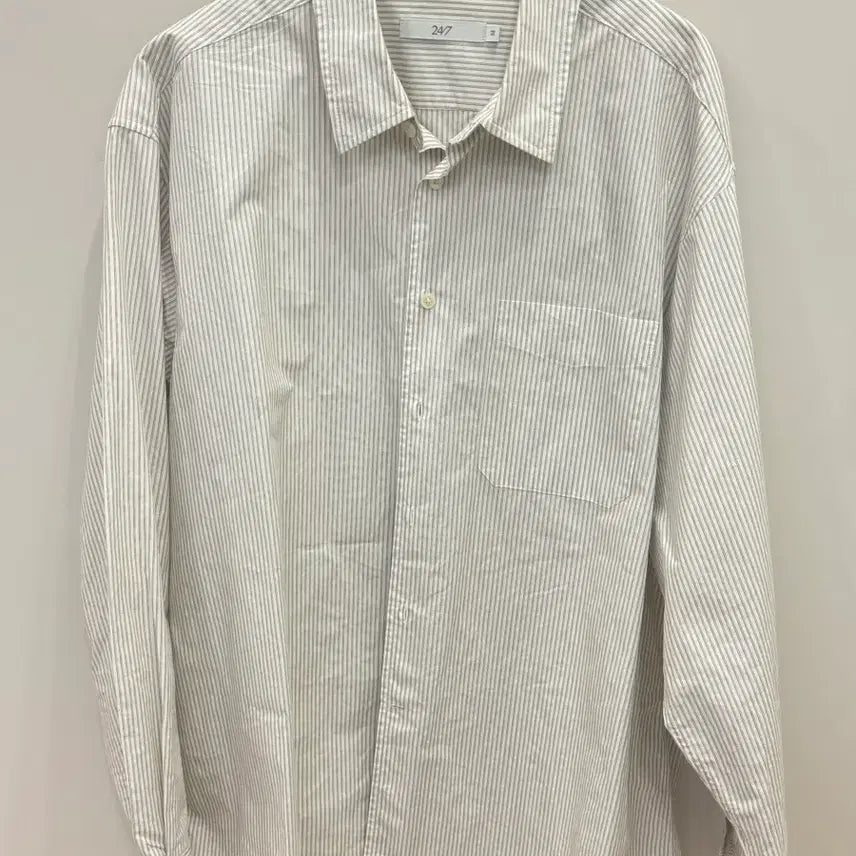 [BUNJANG] 247 Series Striped Shirt / 247시리즈 스트라이프 셔츠 아이보리