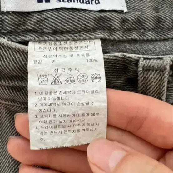 [BUNJANG] WONDERPLAYCE Standard Gray Denim Pants / 회색 데님 팬츠