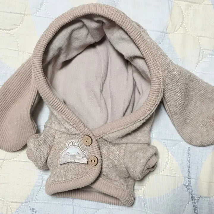 [BUNJANG] 20cm Beige Rabbit Hooded Outfit / 20cm 베이지 레빗(후드,외투) 솜인형 옷