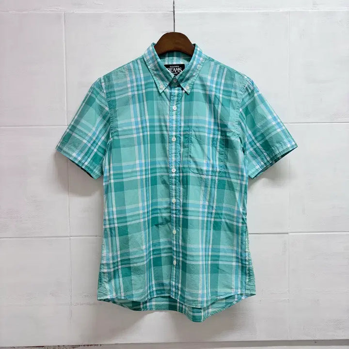 [SOLD OUT] BEAMS 빔즈 민트 체크 남방 셔츠 S