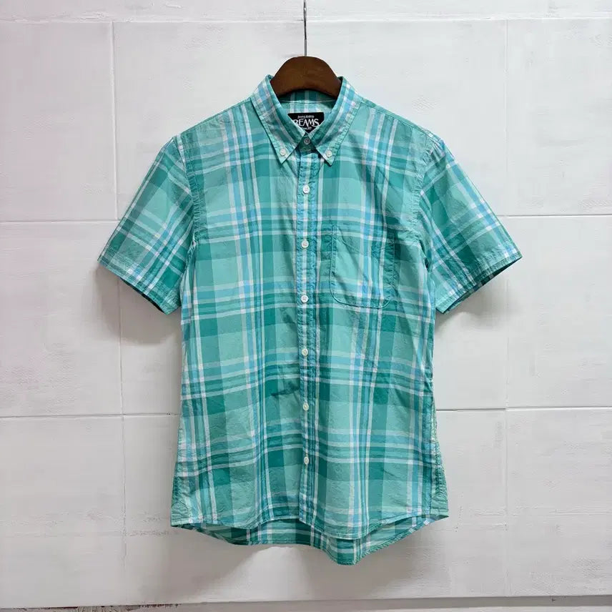 [SOLD OUT] BEAMS 빔즈 민트 체크 남방 셔츠 S