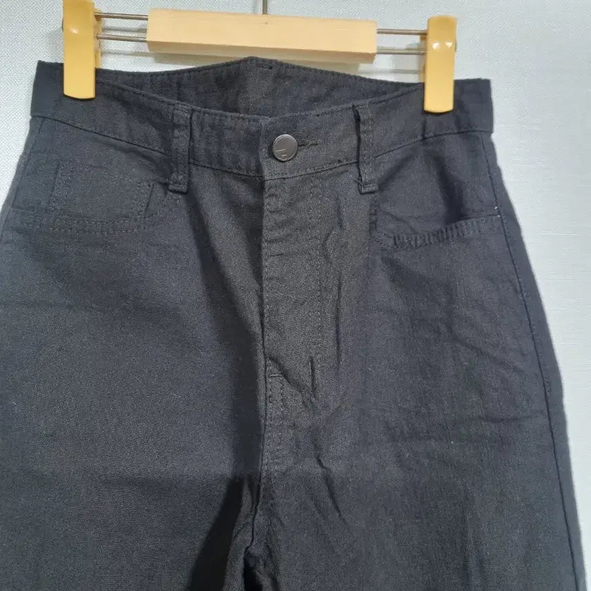 [BUNJANG] Black Linen Wide Pants / 블랙 와이드 팬츠 린넨식 새상품