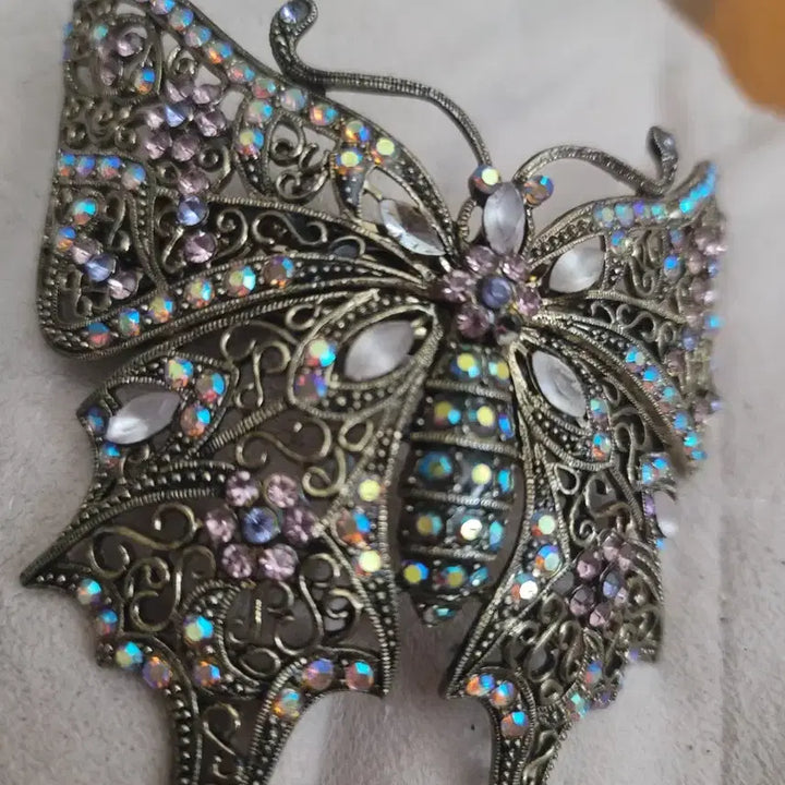 [BUNJANG] Black Cubic & Butterfly Hairpin Set / 대형 큐빅 헤어핀 올림머리