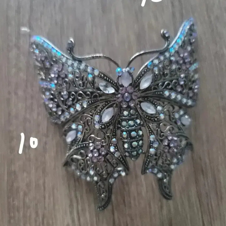 [BUNJANG] Black Cubic & Butterfly Hairpin Set / 대형 큐빅 헤어핀 올림머리