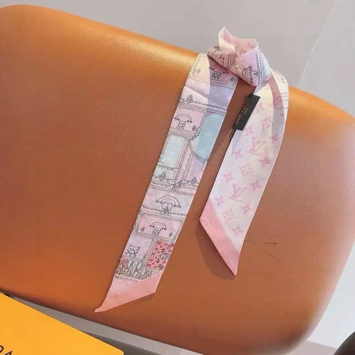 [BUNJANG] Louis Vuitton Silk Scarf Ribbon Hair Tie / 루이비통 신상 여성용 실크 스카프 리본 헤어 타이 넥타이