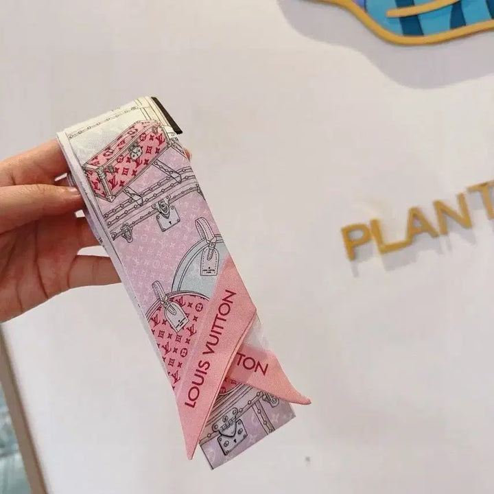[BUNJANG] Louis Vuitton Silk Scarf Ribbon Hair Tie / 루이비통 신상 여성용 실크 스카프 리본 헤어 타이 넥타이